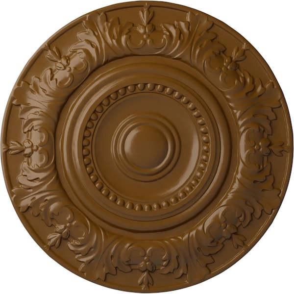 Ekena Millwork Biddix Ceiling Medallion (Fits Canopies up to 7 1/2"), Hnd-Painted Smokey Topaz, 20 7/8"OD x 1 1/4"P CM20BXSTF - main